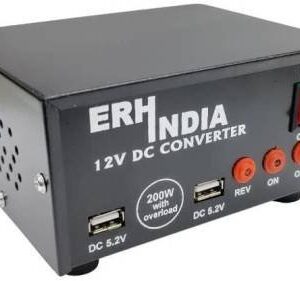 ERHIndia Dc to Ac Dual USB Converter 12v Mini Car Inverter 200 Combo Set??(Black)