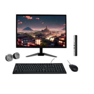 (Refurbished) HP ProDesk 19" HD All-in-One Desktop Computer Set (Intel Core i5 7th Gen| 16 GB DDR4 RAM| 512 GB SSD| 19" HD LED Monitor| KB & Mouse| Speakers| WiFi| Windows 11| MS Office)