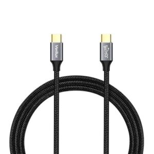 Verilux® C Type Cable Fast Charging 100W 10Ft/3m Fast Charging USB C Cable USB 3.1 Gen 2 10Gbps Data Transfer Supports 4K HD Video Output Thunderbolt 3 Compatible with MacBook Pro/Air, Hub(Black)