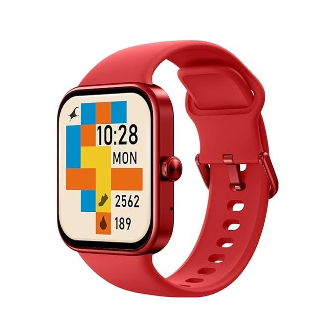 Fastrack Reflex Vox Smartwatch|Alexa Built-in|Bright HD Display|Upto 10 Days Battery|5 ATM Water Resistance|Multiple Sports Modes|100+ Watchfaces|24x7 HRM|Sp02|Stress Monitor|Camera & Music Control