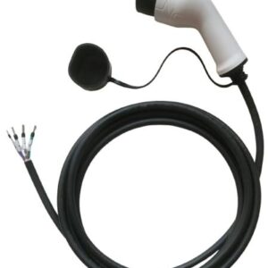 PME EV Charging Gun with Cable for EV Charger Cars and Bikes | Type 2 to Open end – 1 Phase, 16A | 5 Meter Length | Durable Connector Made in India | ARAI Certified | IP54 Waterproof