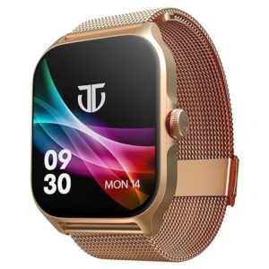 Titan Zeal Premium Fashion Smartwatch|1.85" AMOLED Display with AOD|390 * 450 Pixel Resolution|Functional Crown|SingleSync BT Calling|Advanced Chipset|100+ Sports Modes & Watchfaces IP68 (Mesh Strap)