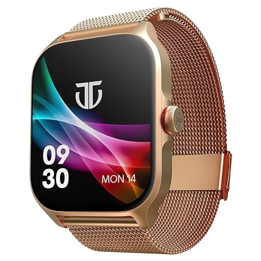 Titan Zeal Premium Fashion Smartwatch|1.85" AMOLED Display with AOD|390 * 450 Pixel Resolution|Functional Crown|SingleSync BT Calling|Advanced Chipset|100+ Sports Modes & Watchfaces IP68 (Mesh Strap)