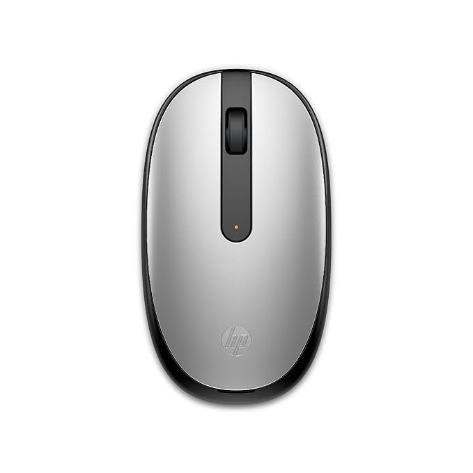 HP 240 Bluetooth Mouse/Ambidextrous; Compact Size; Portable Mouse/Red Optical Tracking/1600 dpi/3 Years Warranty/Pike Silver (43N04AA)
