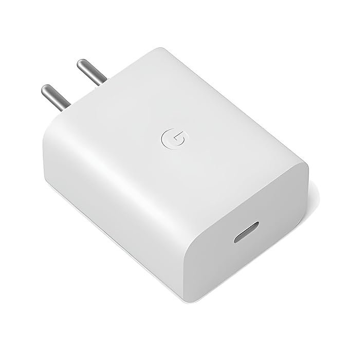 Google 30W Original Type C Fast Charging Power Adapter for Google 9 Pro XL/9 Pro/8 Pro/8/8a,7 Pro/7/7A, Pixel 6 Pro/6, Tablet/Chrome Books & Other USB C Devices Quick Charger Support - 30 watt, White