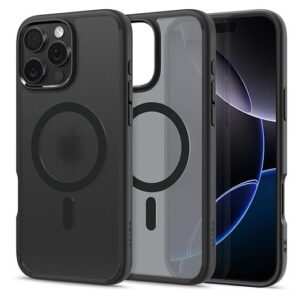 Spigen Ultra Hybrid Magfit Back Cover Case Compatible with iPhone 16 Pro (TPU + Poly Carbonate | Frost Black)