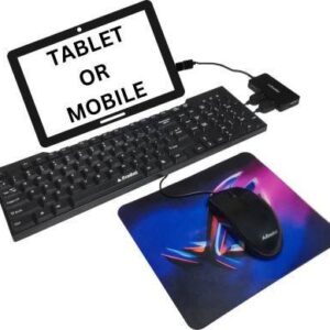 The Originals 5-in-1 Keyboard and Mouse Combo with USB Hub, C-Type OTG Cable, and Mouse Pad Combo Set??(Black)