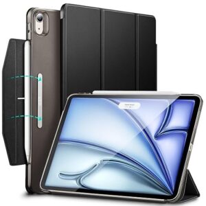 ESR for iPad Air 11 inch Case M2 (2024), iPad Air 6th/5th/4th Generation Cover Case (2024/2022/2020), Trifold Stand Smart Case with Clasp, Support Pencil Pro/USB-C Charging, Ascend Series, Black