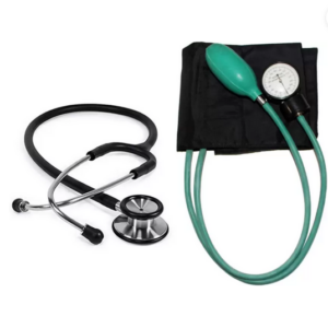 Fidelis Healthcare BP Machine Aneroid Blood Pressure Monitor With Stethoscope Bp Monitor (White)