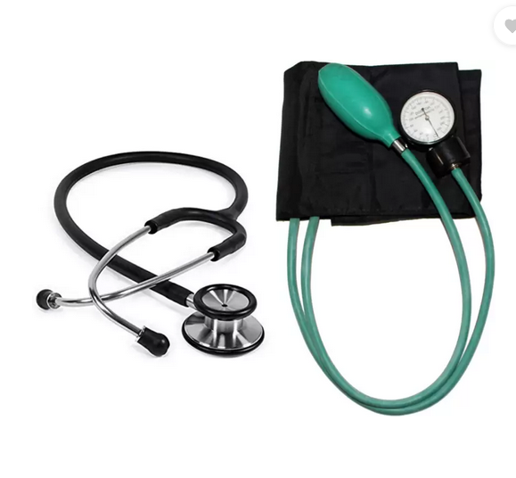 Fidelis Healthcare BP Machine Aneroid Blood Pressure Monitor With Stethoscope Bp Monitor (White)