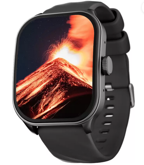 Fastrack Revoltt FS1 Pro|World's First,1.96" Super AMOLED|Highest Resolution|BT Calling Smartwatch (Black Strap, Free Size)