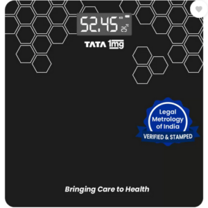 TATA 1mg Digital Weighing Scale, Premium Weighing Machine for Precise Measurement Weighing Scale (Black)