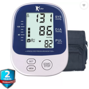 K-life 109 Fully Automatic Digital Blood Pressure Checking Machine BP Testing Bp Monitor (White Blue)