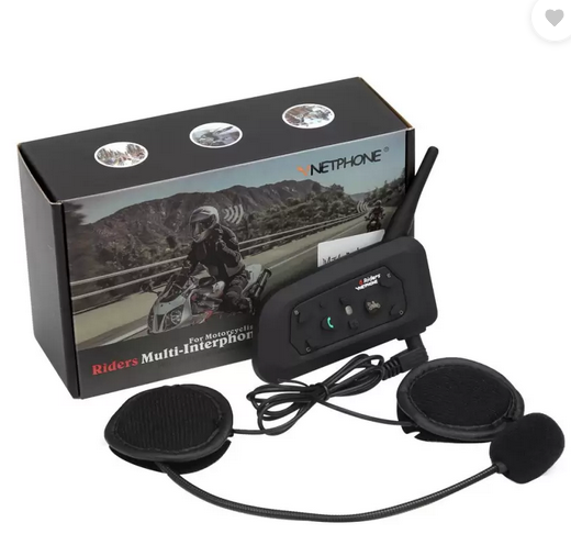 AIRSKY VNETPHONE V6 Bluetooth Helmet Intercom for 6 Riders (1 Unit) Smart Headphones (Wireless)