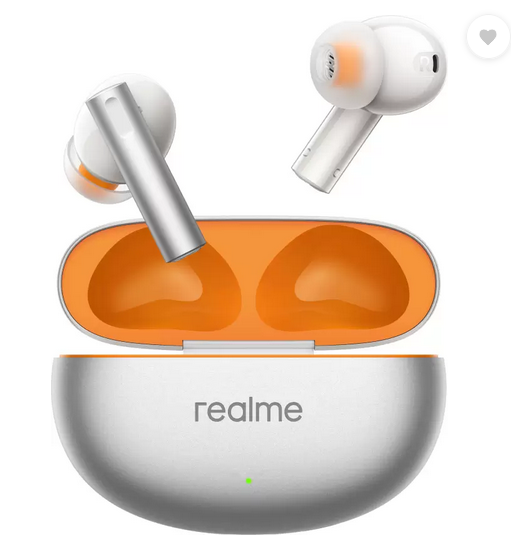 realme Buds Air 6 with 50dB ANC, 12.4mm Bass Driver, Hi-Res LHDC and 40 hours Playtime Bluetooth (Flame Silver, True Wireless)