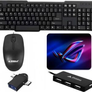 The Originals Prodot Keyboard, Mouse and usb Hub , mouse pad and otg cable Combo Set Combo Set??(Black)