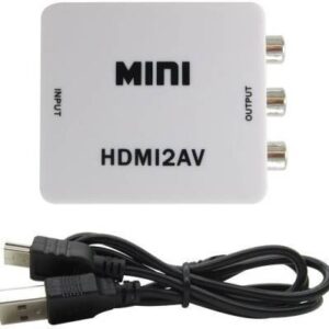 TERABYTE TV-out Cable MINI HDMI2AV HD Video Converter??(White, For TV)