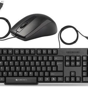 ZEBRONICS K20 Keyboard and Alex Wired Optical Mouse Combo Set